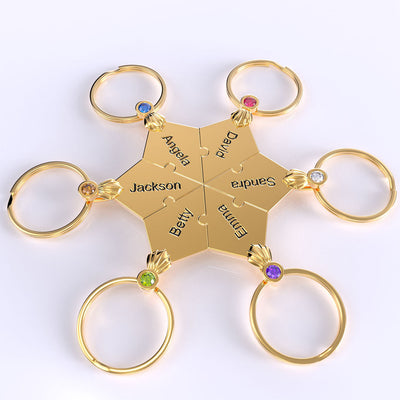 Mother's Day Gift Snowflake puzzle necklace or keychain