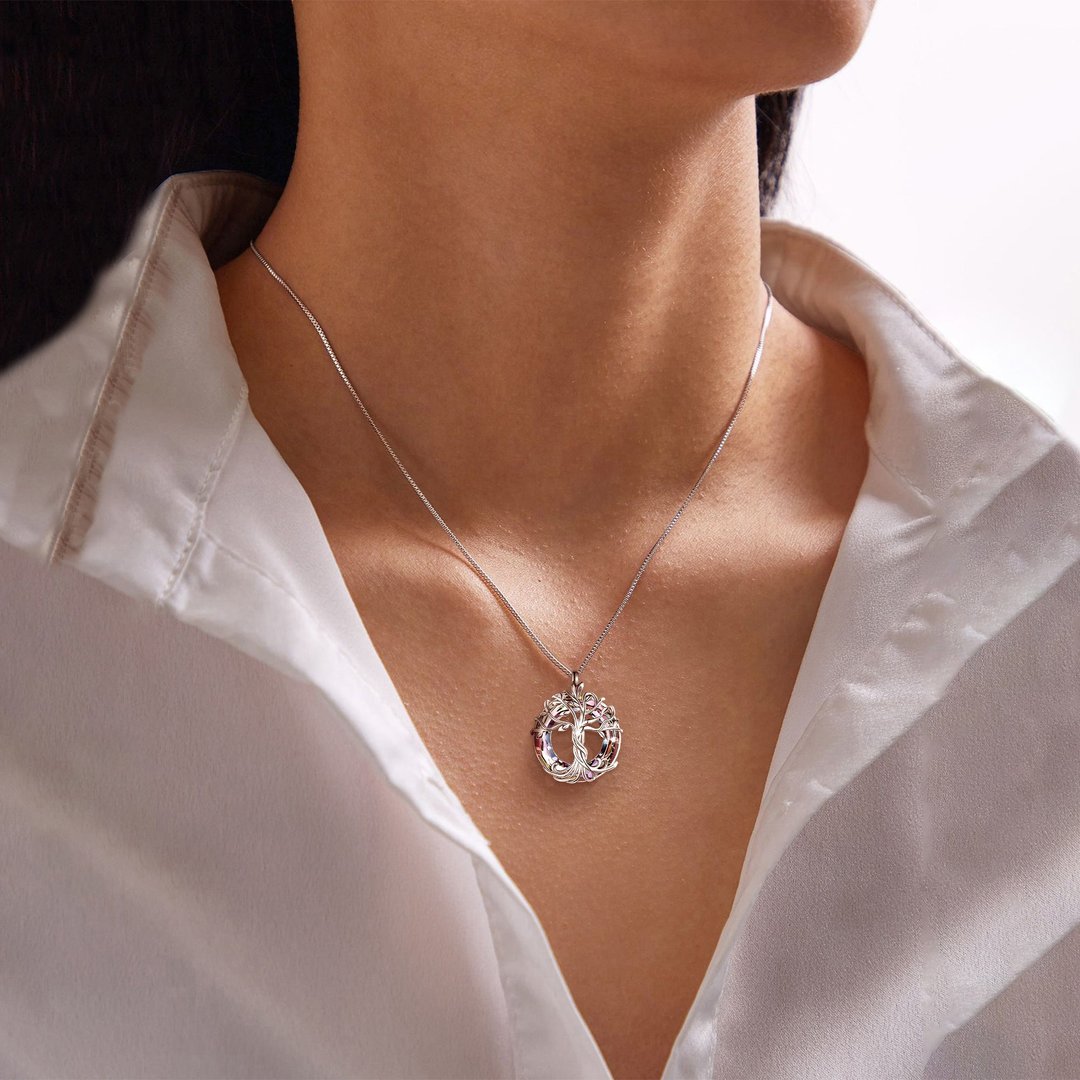 Christmas Gift- S925 Mother is the Family Root Tree Necklace