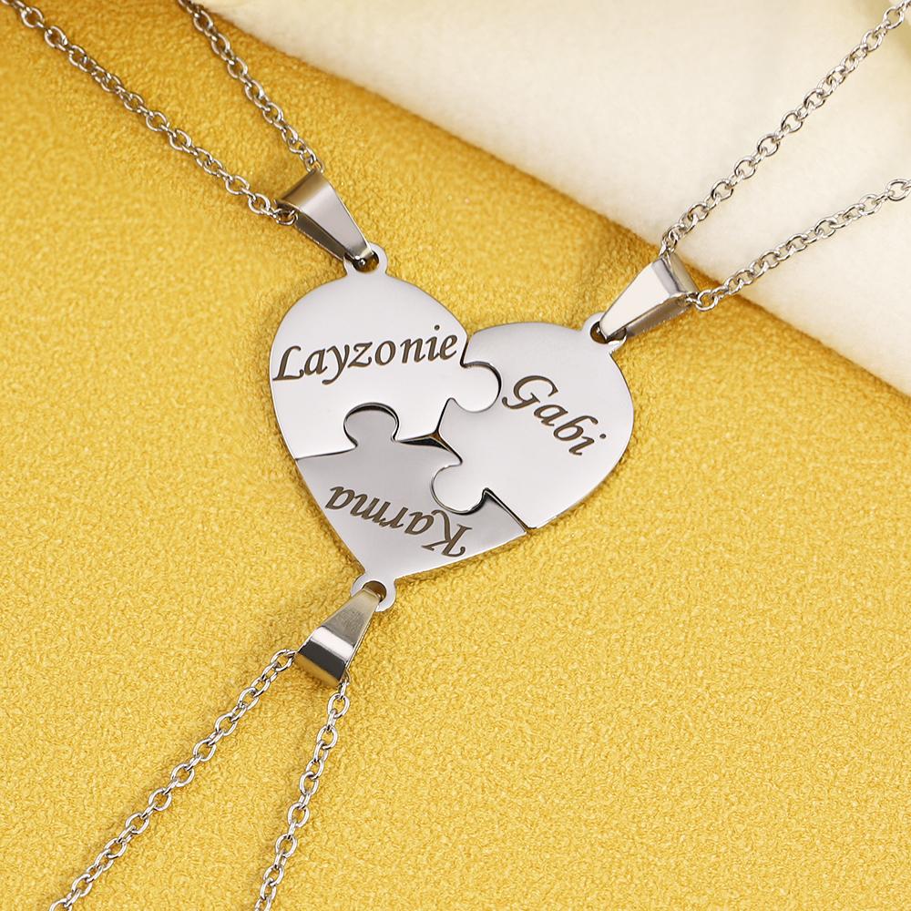 Personalized Heart Puzzle Name Necklace