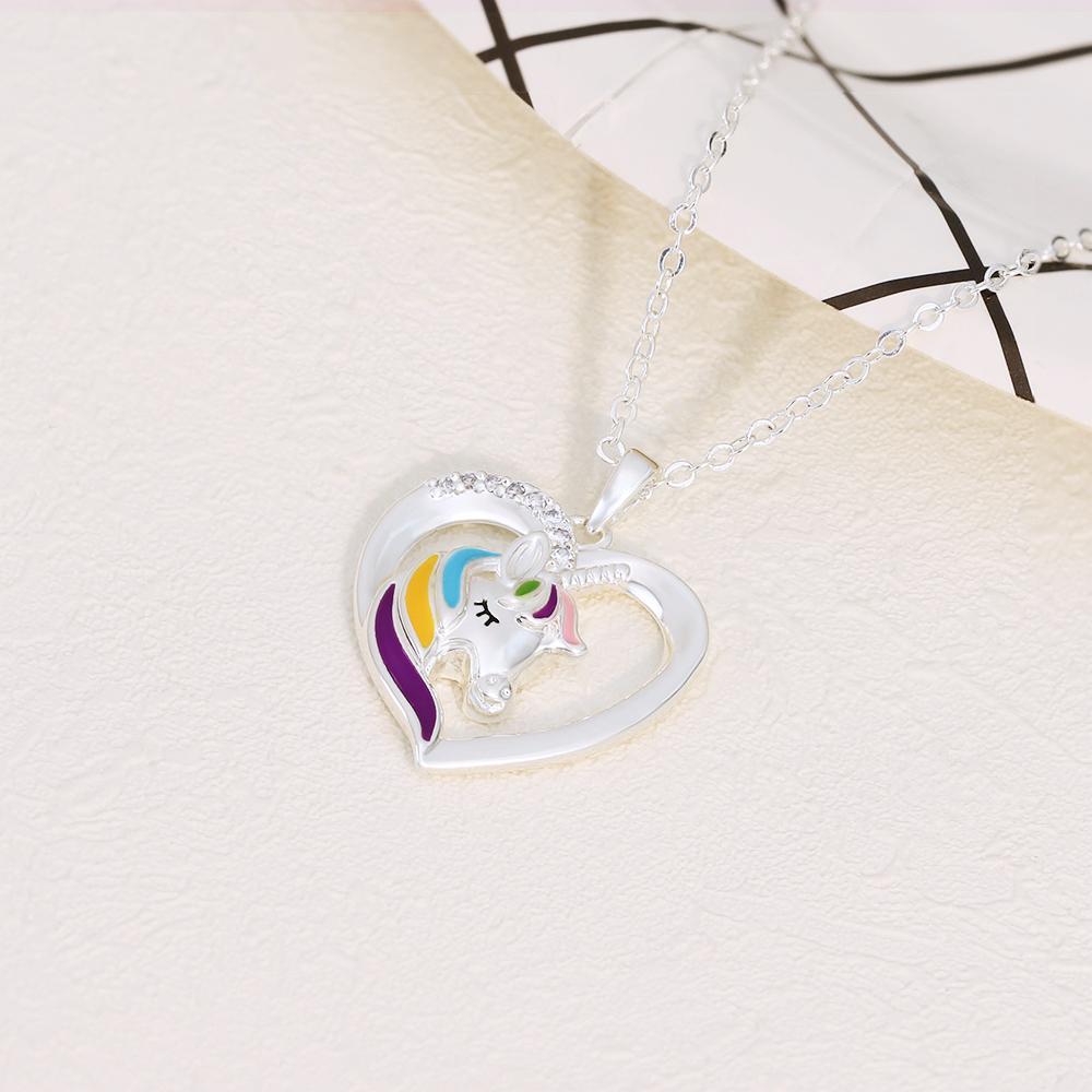 Mother's Day Gift Personalized Rainbow Unicorn Necklace-Fast Shipping guaranteed
