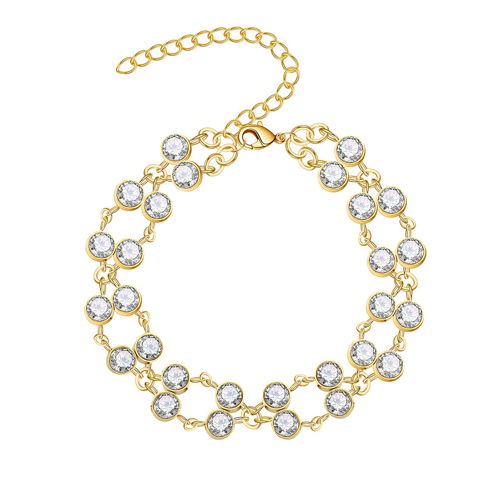 Mother's Day Gift Gold Plated Crystal Bracelet