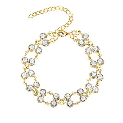 Mother's Day Gift Gold Plated Crystal Bracelet