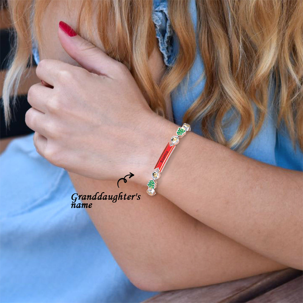 Christmas Gift-Granddaughter Bolo Bracelet With Engravings