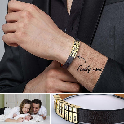 Father's Day Gifts Men's Bracelet With Crystal Charms for Dad