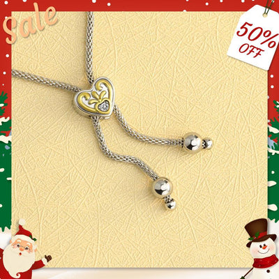 Christmas Gift Granddaughter Bolo Bracelet With Personalized Engravings