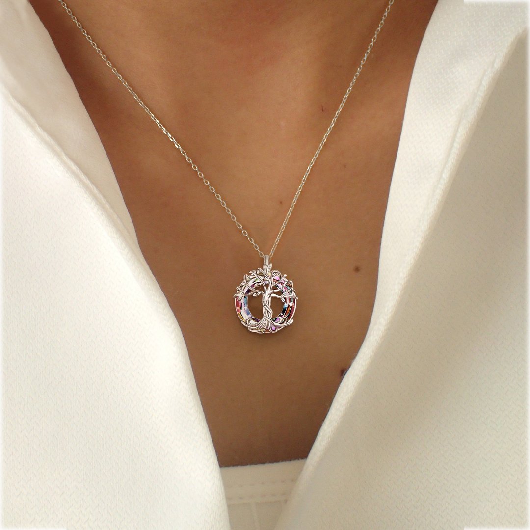 Christmas Gift- S925 Mother is the Family Root Tree Necklace