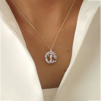 Christmas Gift- S925 Mother is the Family Root Tree Necklace