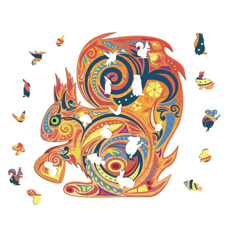 Wooden Jigsaw Puzzle Tiny Squirrel