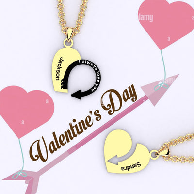 Mother's Day Gift One Arrow Pierced Lovers Puzzle Necklace
