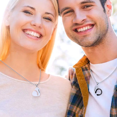 Mother's Day Gift One Arrow Pierced Lovers Puzzle Necklace