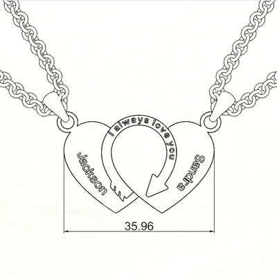 Mother's Day Gift One Arrow Pierced Lovers Puzzle Necklace