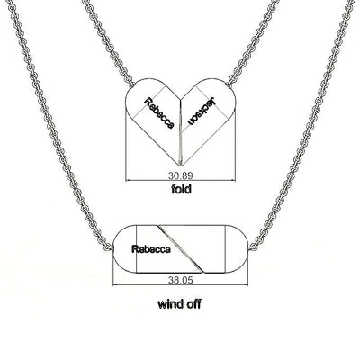 Mother's Day Gift Customized Rotating Deformation Necklace