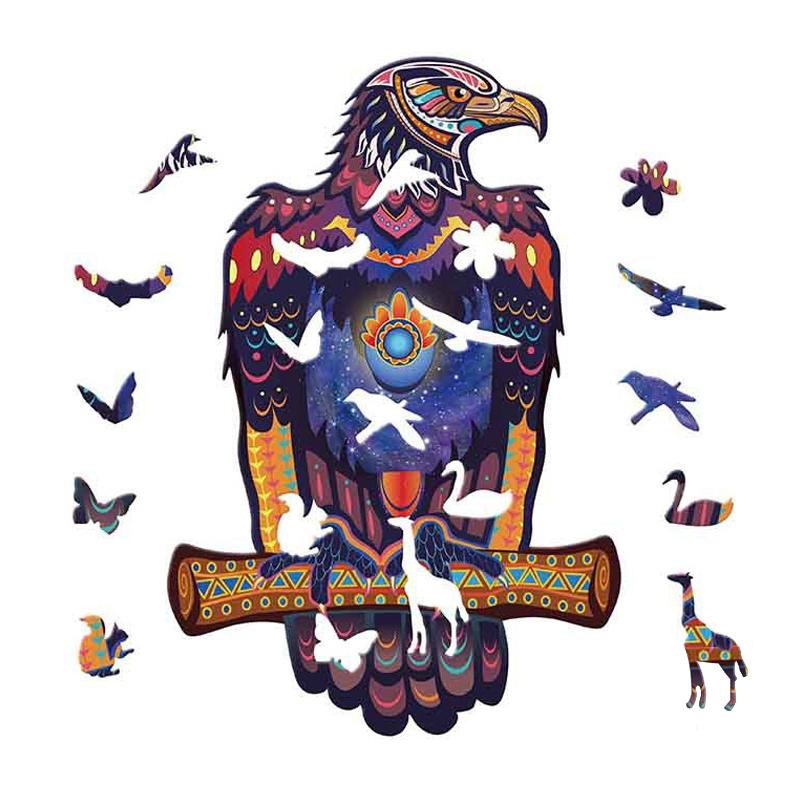 Wooden Jigsaw Puzzle Flexible Eagle