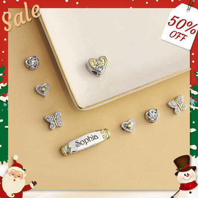 Christmas Gift Granddaughter Bolo Bracelet With Personalized Engravings
