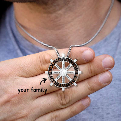 Mother's Day Gift Personalized Bar Rudder Necklace
