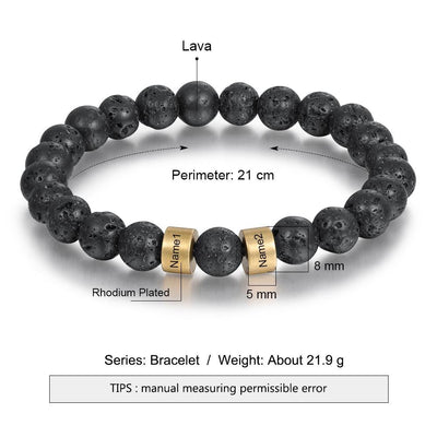 Tiger Eye Men Bracelet Personalized with Beaded Warp Bracelet Grey