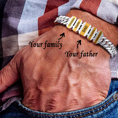 Family Men's Bracelet With Beads