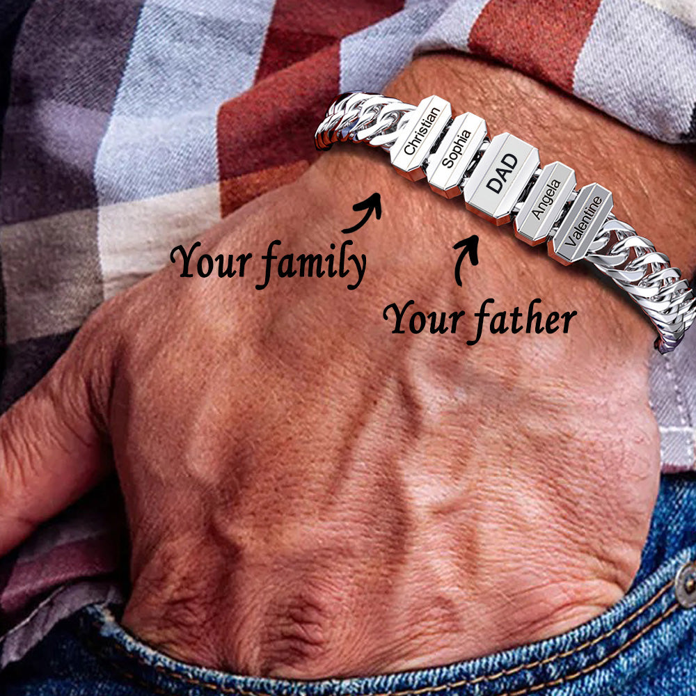 Family Men's Bracelet With Beads
