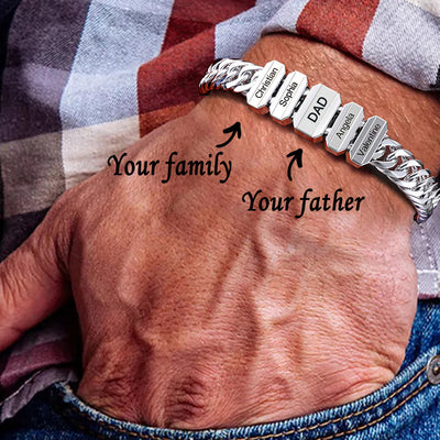 Family Men's Bracelet With Beads
