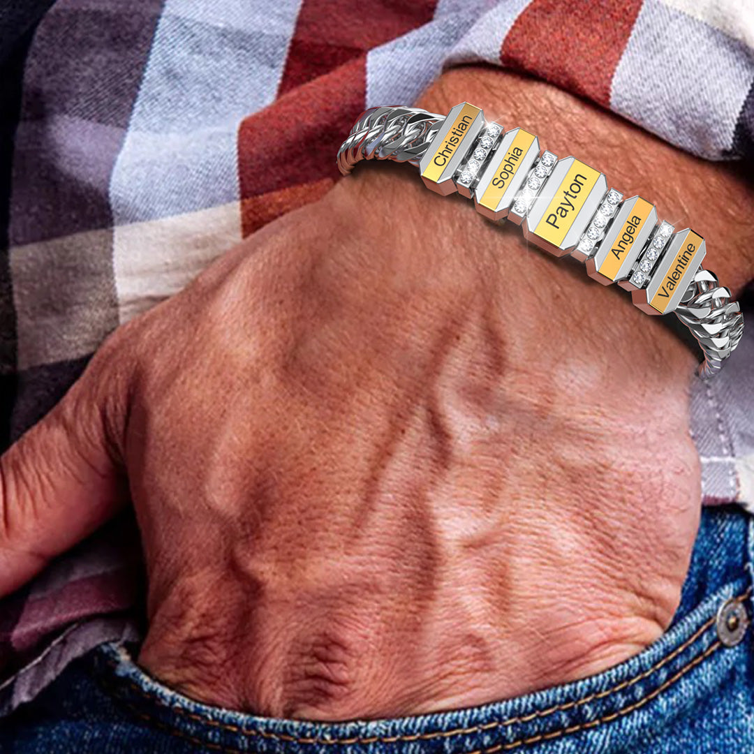 Family Men's Bracelet With Beads