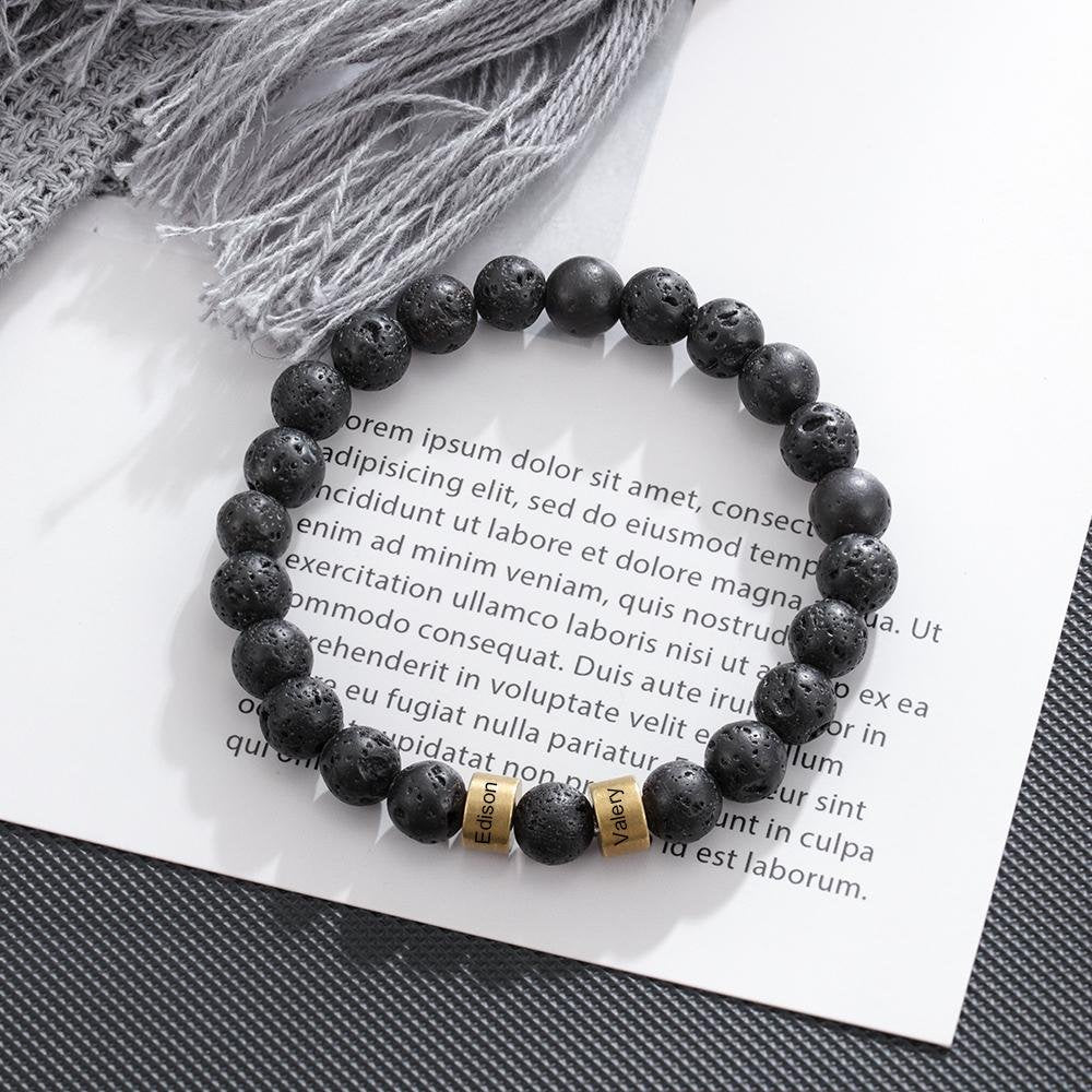 Tiger Eye Men Bracelet Personalized with Beaded Warp Bracelet Grey