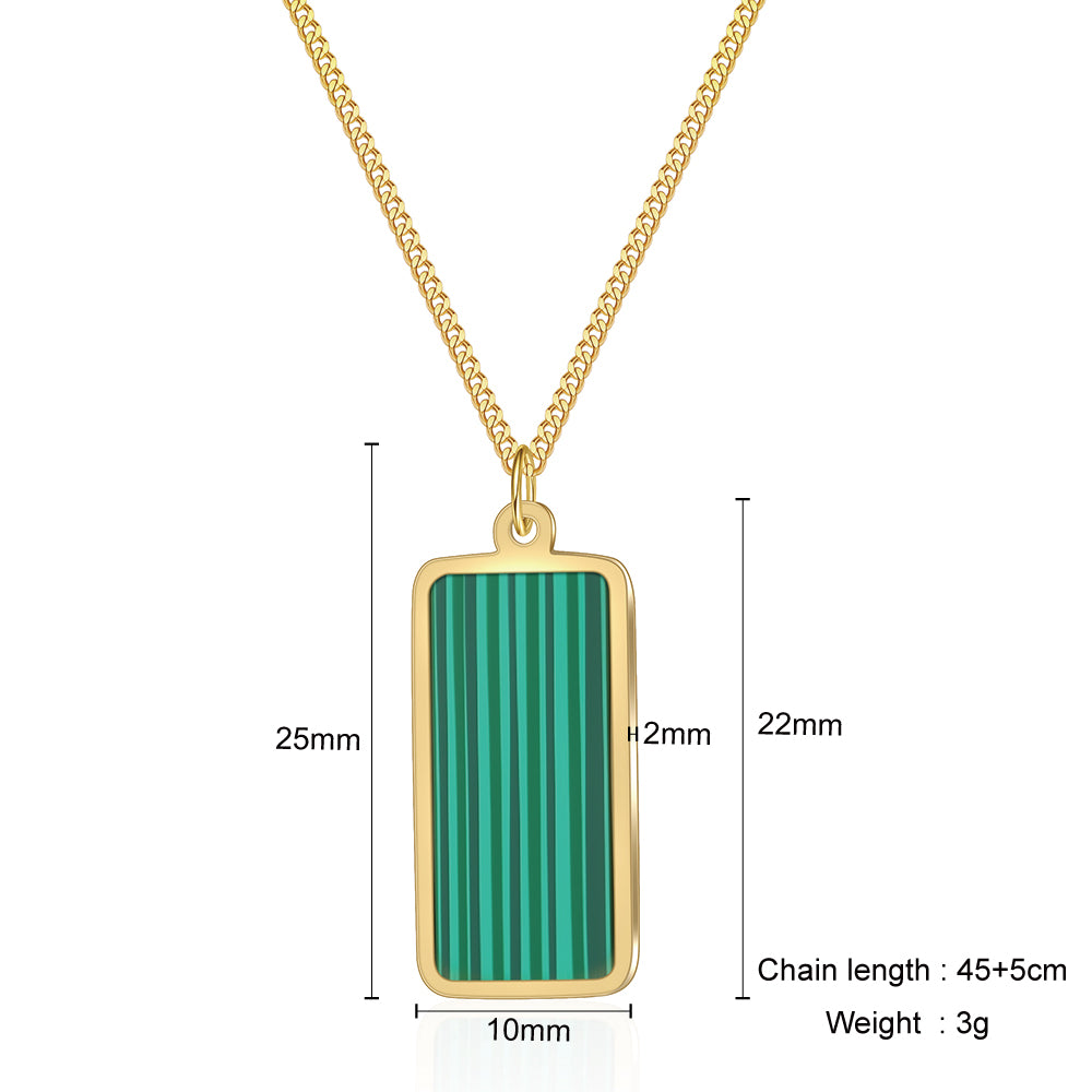 Mother's Day Gift Rectangular Pendant Set Acrylic Necklace