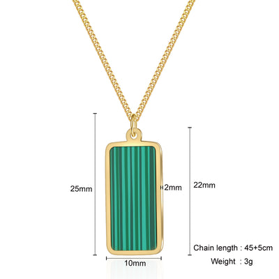 Mother's Day Gift Rectangular Pendant Set Acrylic Necklace