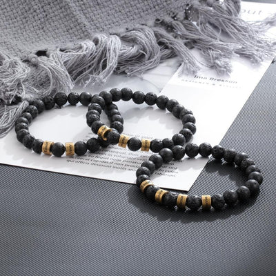 Tiger Eye Men Bracelet Personalized with Beaded Warp Bracelet Grey