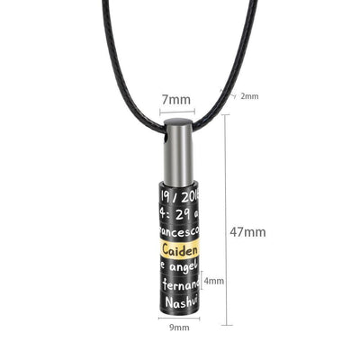 Christmas Gifts Personalized whistle-type bar necklace for men