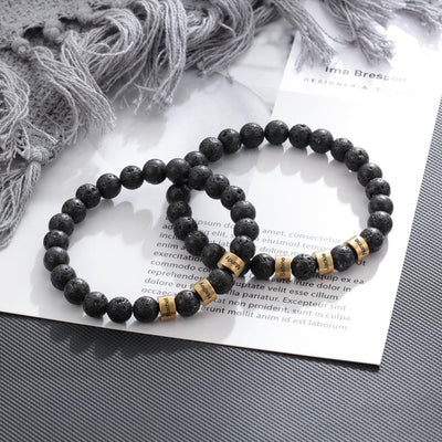 Tiger Eye Men Bracelet Personalized with Beaded Warp Bracelet Grey