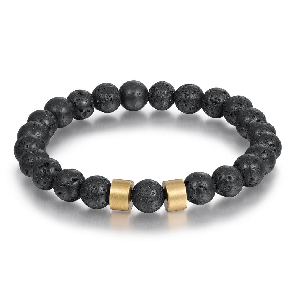 Tiger Eye Men Bracelet Personalized with Beaded Warp Bracelet Grey