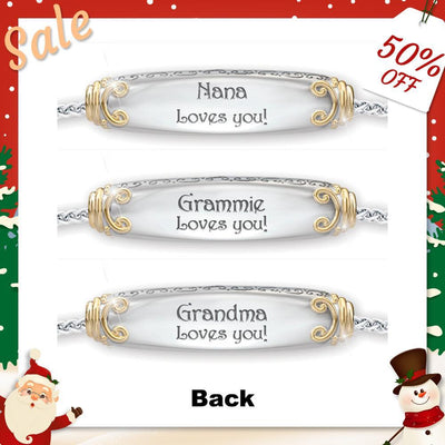Christmas Gift Granddaughter Bolo Bracelet With Personalized Engravings