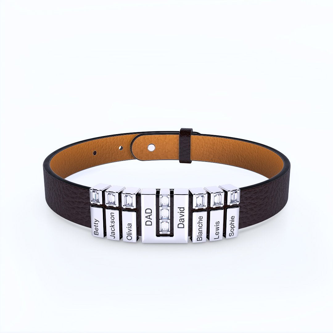 Father's Day Gifts Men's Bracelet With Crystal Charms for Dad