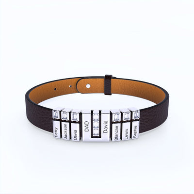 Father's Day Gifts Men's Bracelet With Crystal Charms for Dad