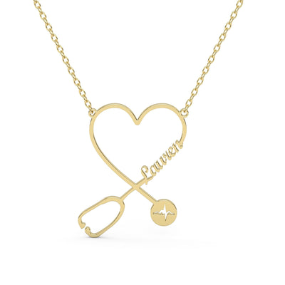 Mother's Day Gift Personalized Stethoscope Necklace