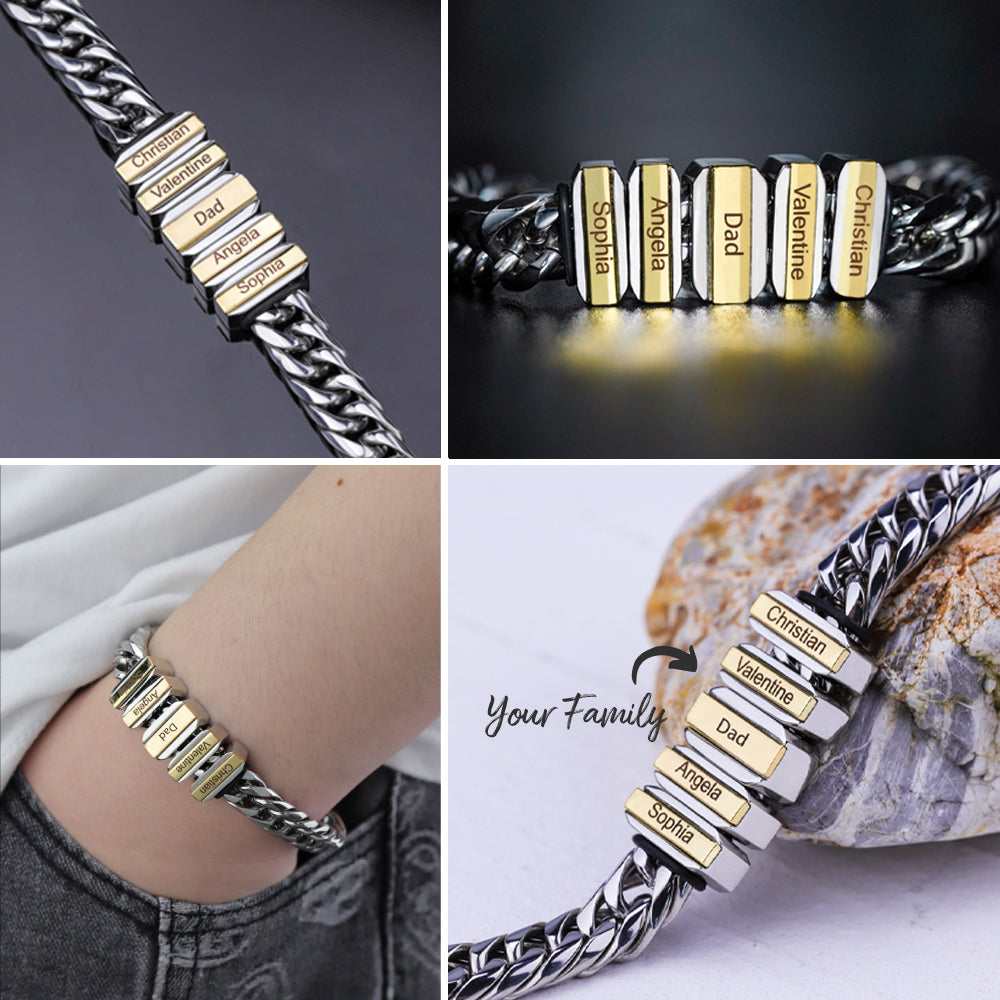 Family Men's Bracelet With Beads
