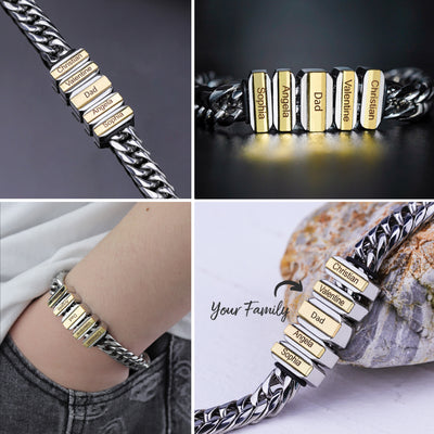 Family Men's Bracelet With Beads