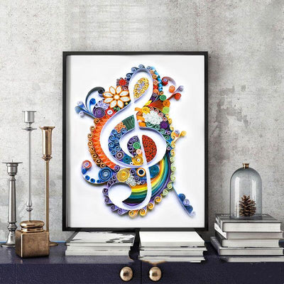 Paper Filigree painting Kit - Musical Note