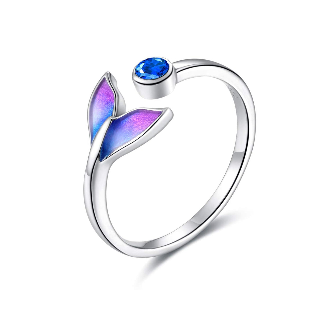 Mother's Day Gift Sterling Silver Mermaid Rings Jewelry
