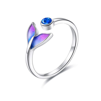 Mother's Day Gift Sterling Silver Mermaid Rings Jewelry
