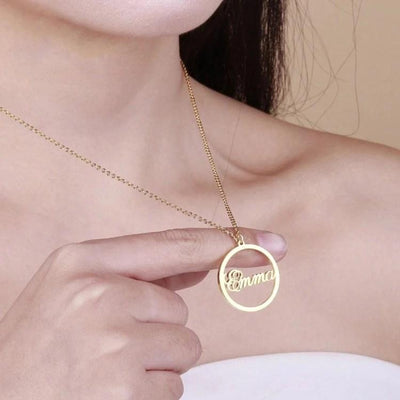 Mother's Day Gift Personalized Round Pendant Necklace