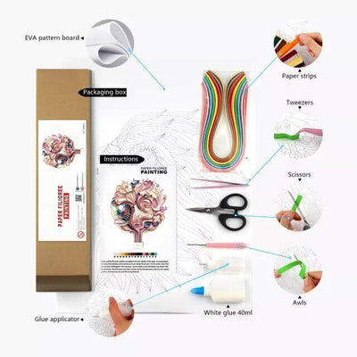 Paper Filigree painting Kit- Fashion ring