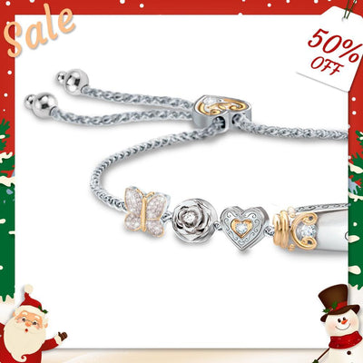 Christmas Gift Granddaughter Bolo Bracelet With Personalized Engravings