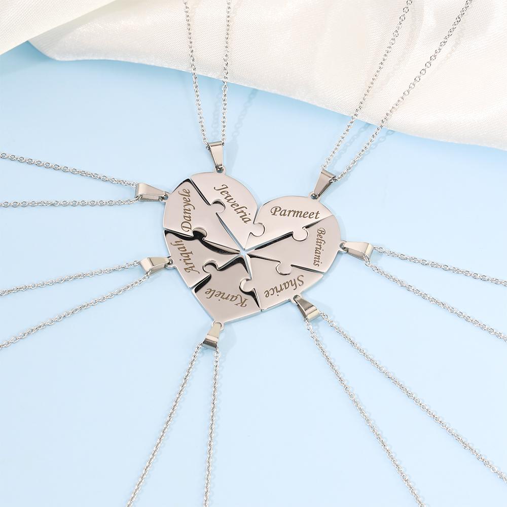 Personalized Heart Puzzle Name Necklace