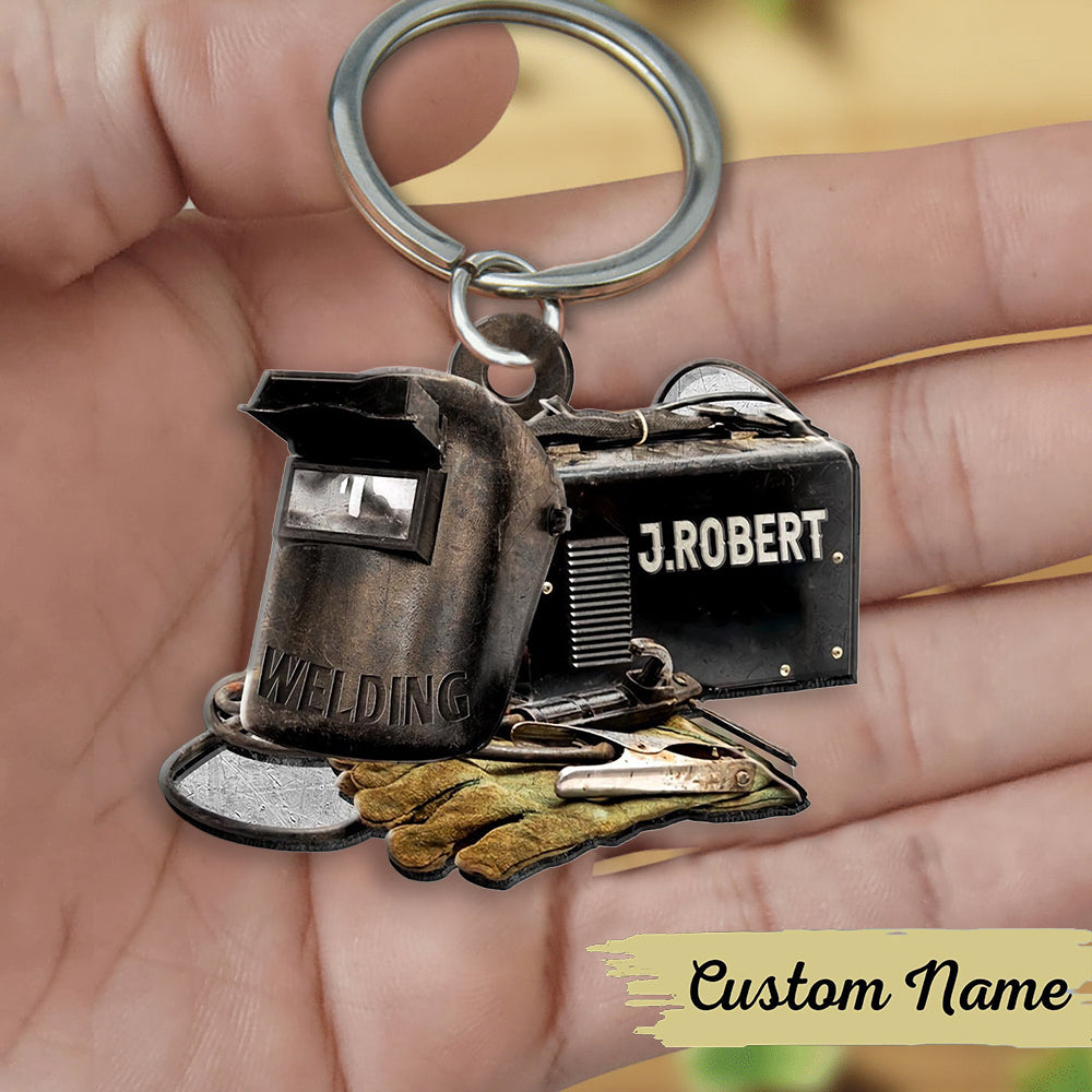 Welder Personalized Acrylic Keychain - Welding Supplies