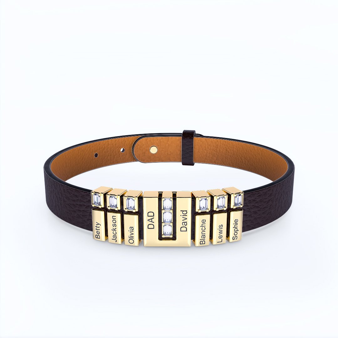Father's Day Gifts Men's Bracelet With Crystal Charms for Dad