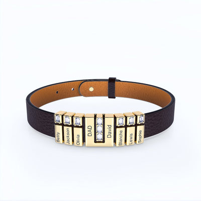 Father's Day Gifts Men's Bracelet With Crystal Charms for Dad