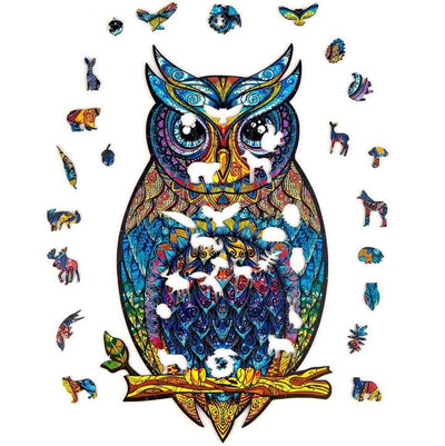 Wooden Jigsaw Puzzle Charming Owl