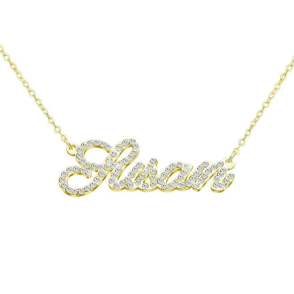 Mother's Day Gift Sparkling Diamond Personlized Name Necklace