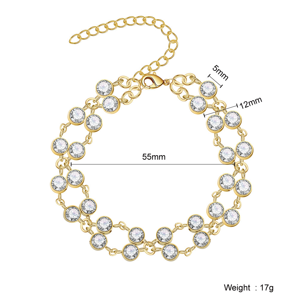 Mother's Day Gift Gold Plated Crystal Bracelet